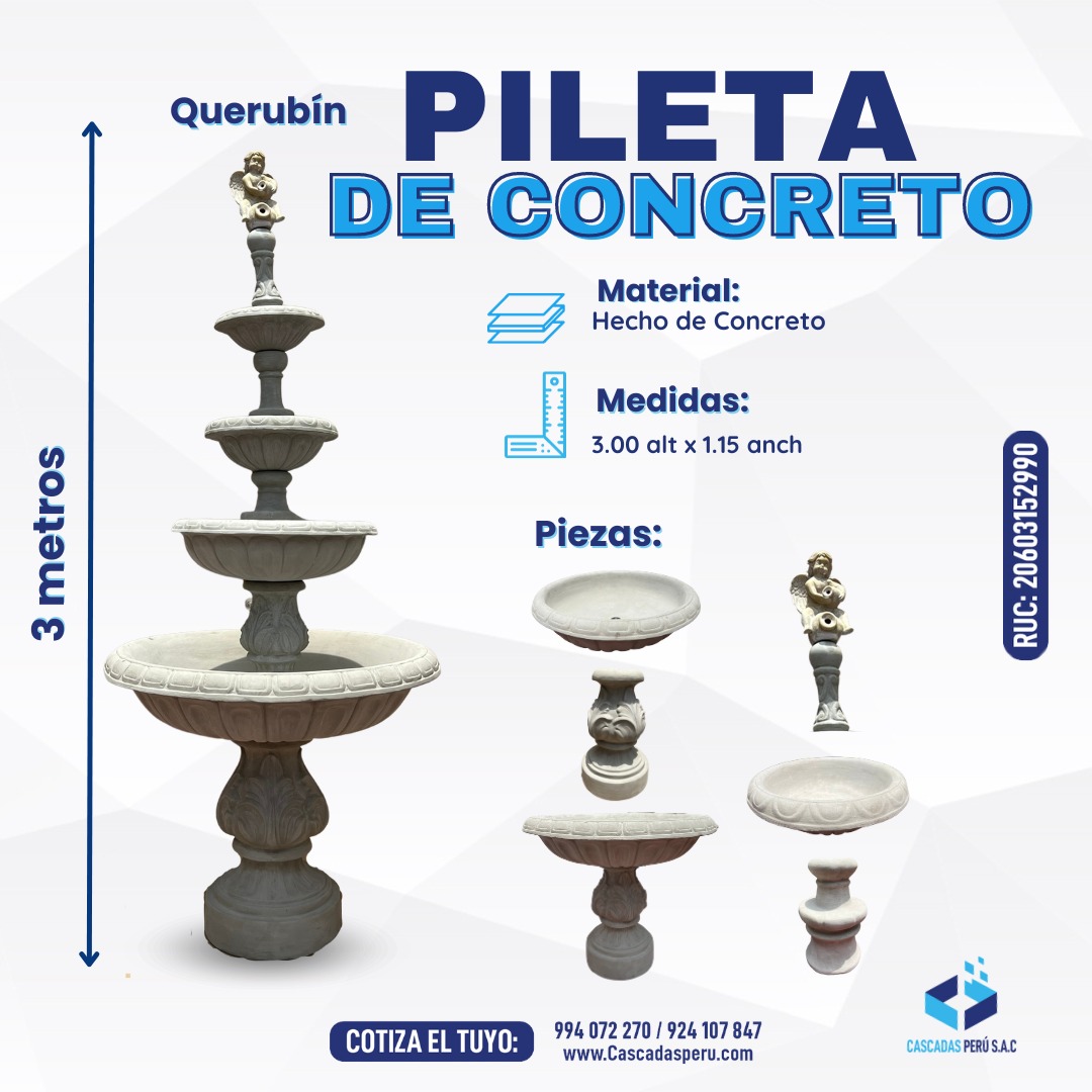  PILETA DE AGUA PARA JARDIN - PILETA DE AGUA DECORATIVAS